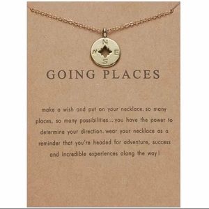‼️3/$30 Boho Going Places Compass Gold Necklace